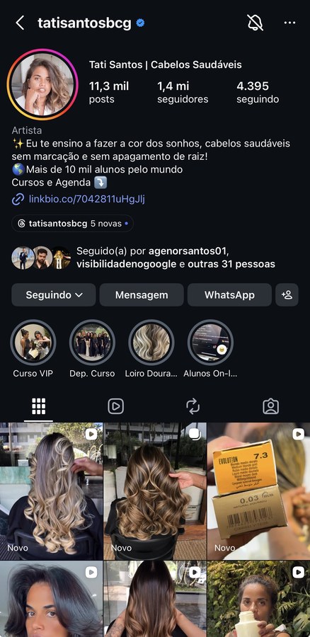 Perfil Tati Santos